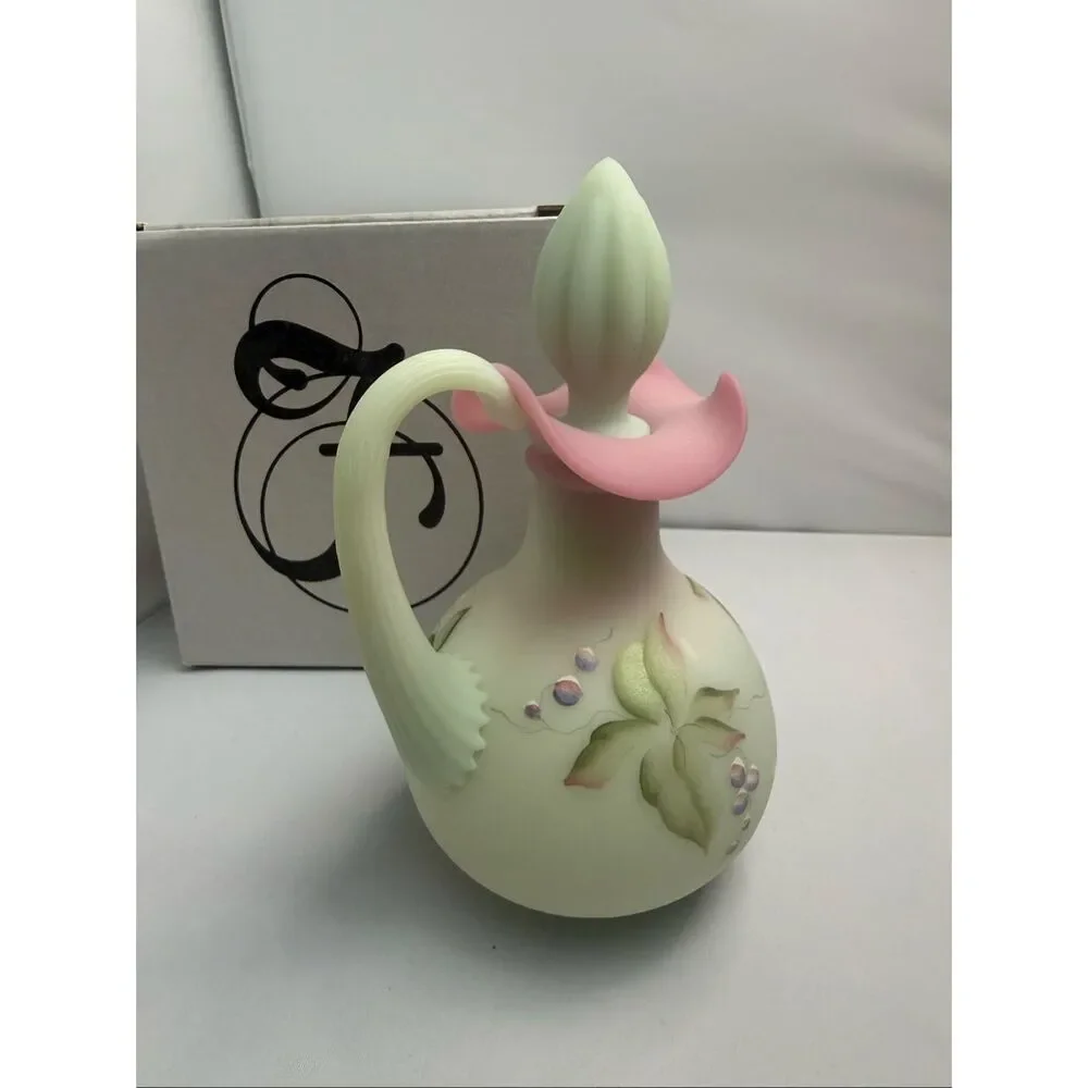 Fenton Lotus Mist Burmese Cruet – Historic Collection 2000 – Showcase Dealer Exc